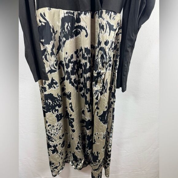 AX Paris Multi 2 -1 Animal Print Wrap Midi Dress- Black Mulit- Size 8 US /12 UK - Picture 5 of 11